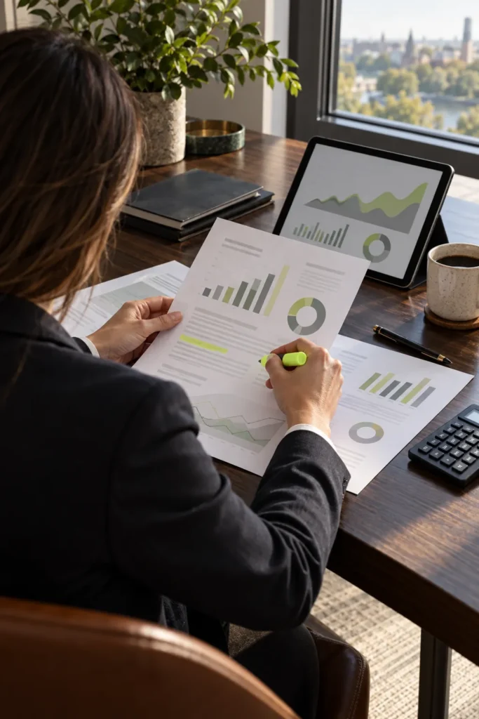 Finansal raporları inceleyen danışman (temsili görsel)